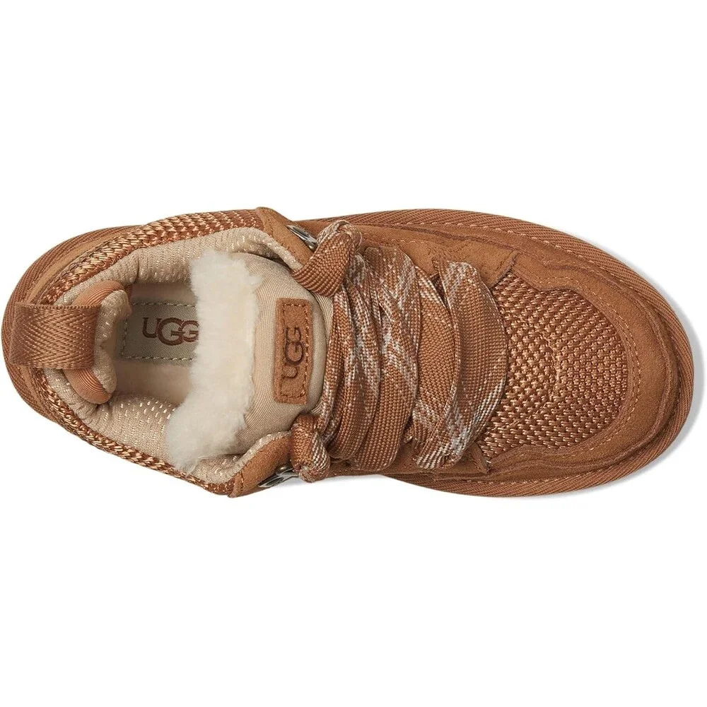 UGG Lowmel Sneakers Kids US 6 Chestnut Cow Suede Lace Up Comfort Shoes RHS5943 - Picture 12 of 14